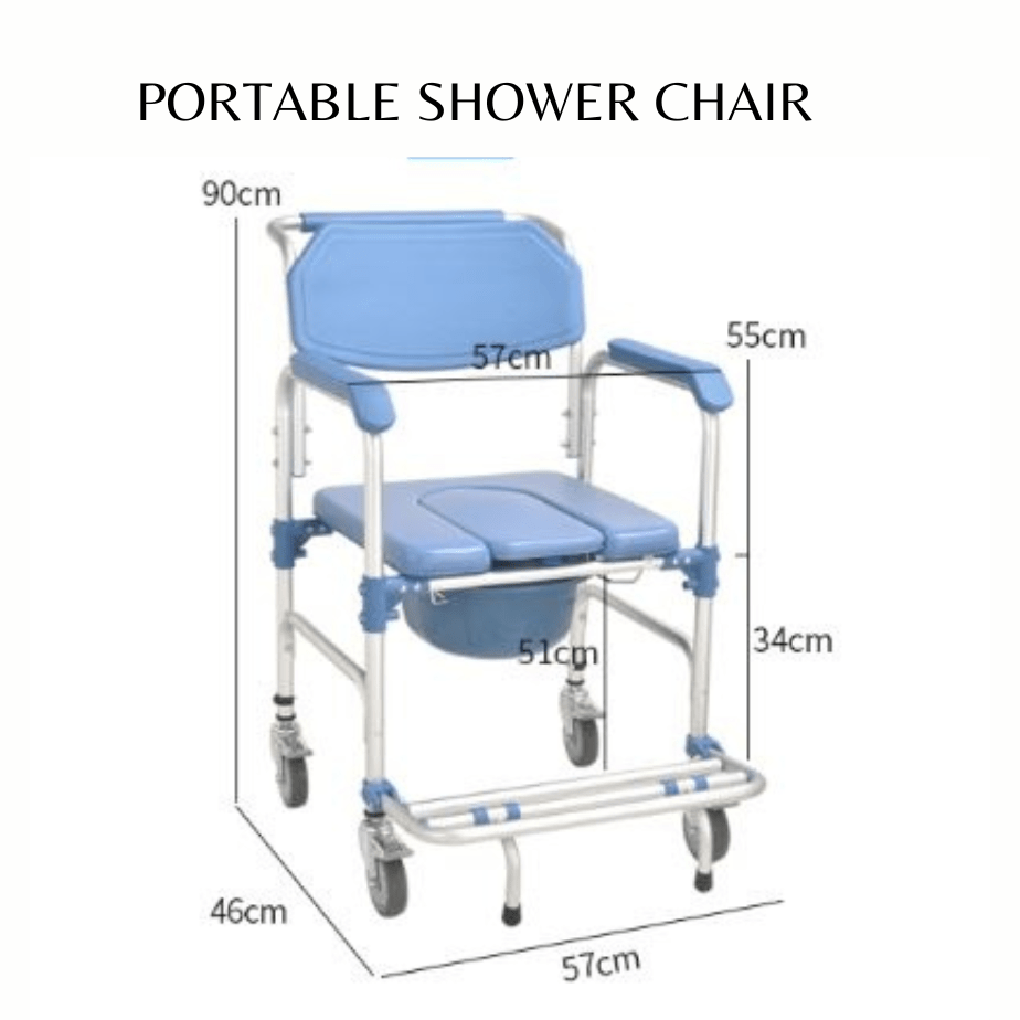 PORTABLE SHOWER CHAIR with commodemodel PCWC Best price NO1 Lunext