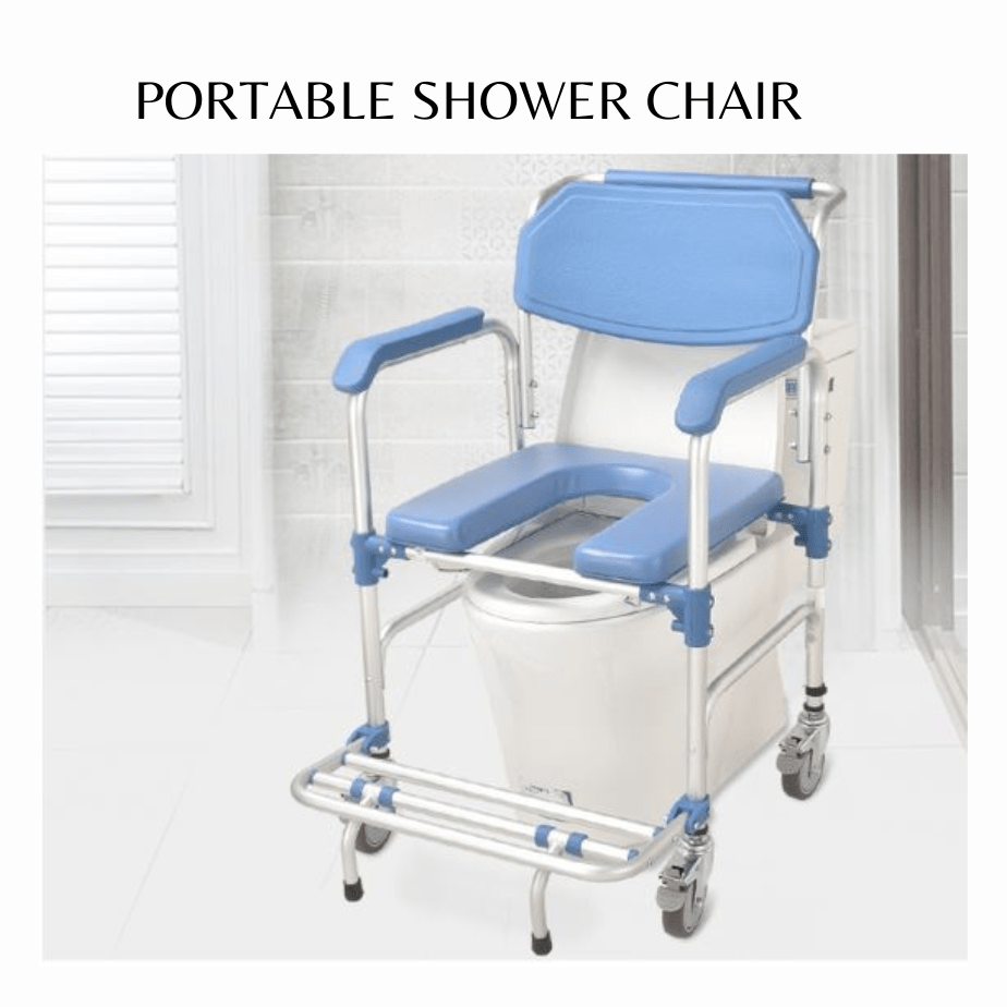 PORTABLE SHOWER CHAIR with commodemodel PCWC Best price NO1 Lunext