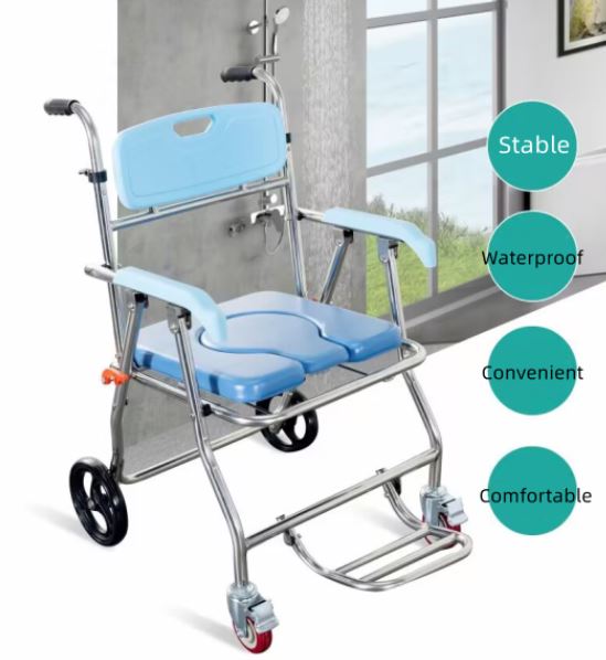 3 IN 1 SHOWER COMMODE WHEELCHAIR Foldablemodel FSBC Best price NO1