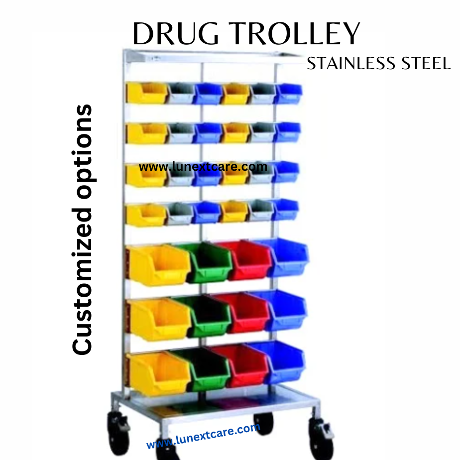 Hospital Drug trolley chennai customized designbest price Lunext Health Care