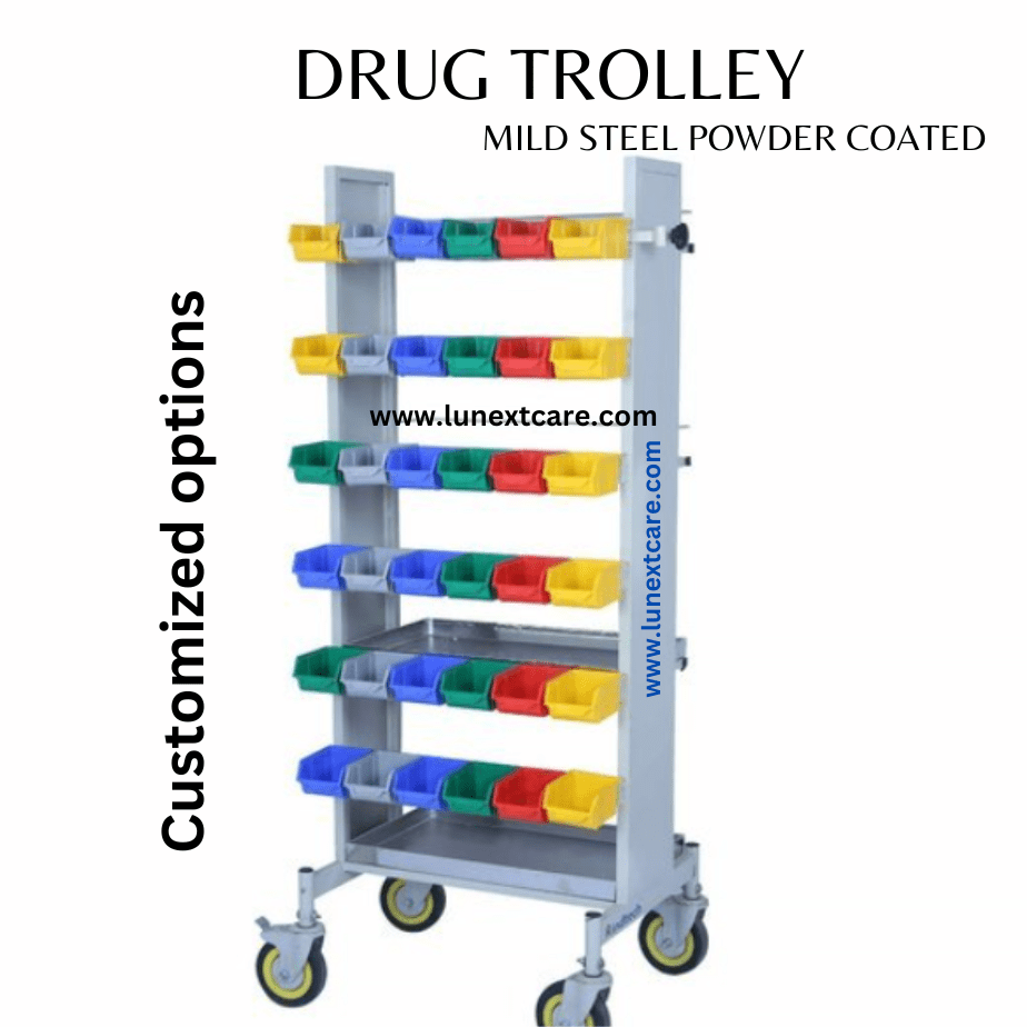 Hospital Drug trolley chennai customized designbest price Lunext Health Care