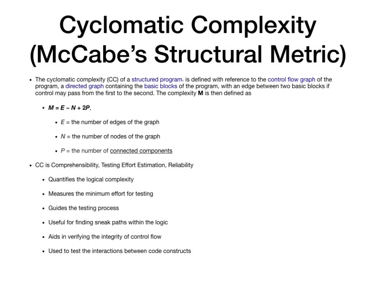 Code Complexity, Test Strategy and Case Design Trying to make sense