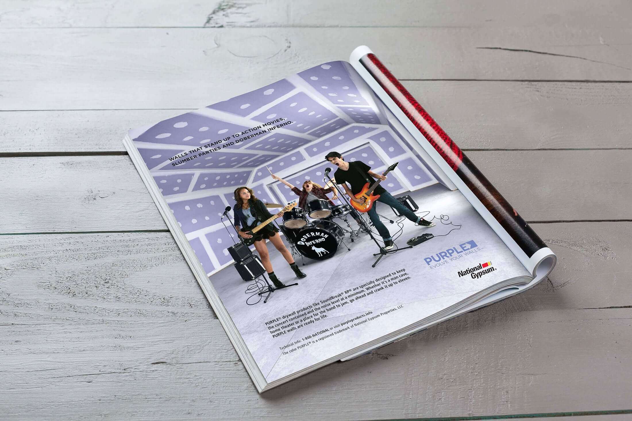 National Gypsum Ask for PURPLE Print Campaign Luquire