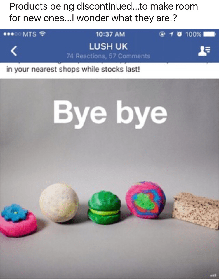 2016 Discontinued products Lush Encyclopedia