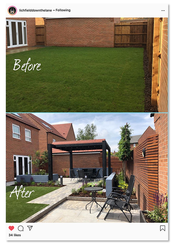 Adding Privacy to a David Wilson Homes Garden Lush Garden Design