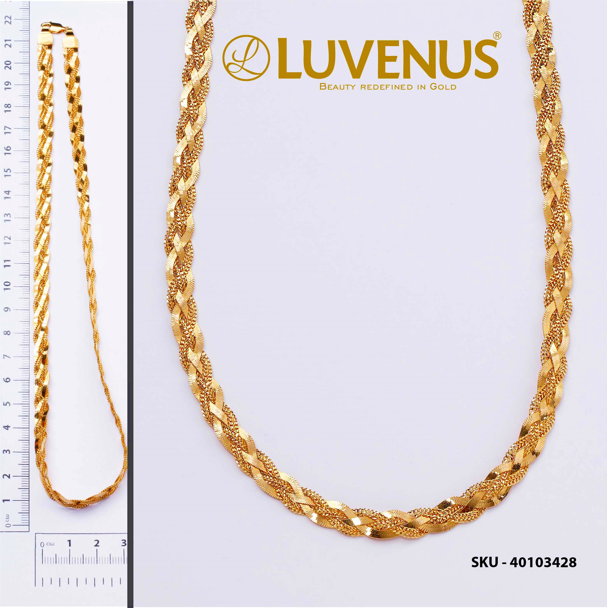 Designer mesh 22 karat Gold Necklace Luvenus Jewellery