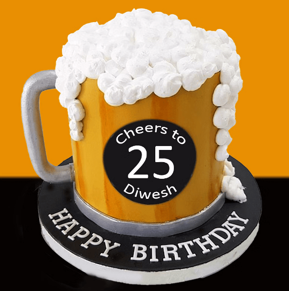 Fondant Theme Beer Mug Cake Luv Flower & Cake