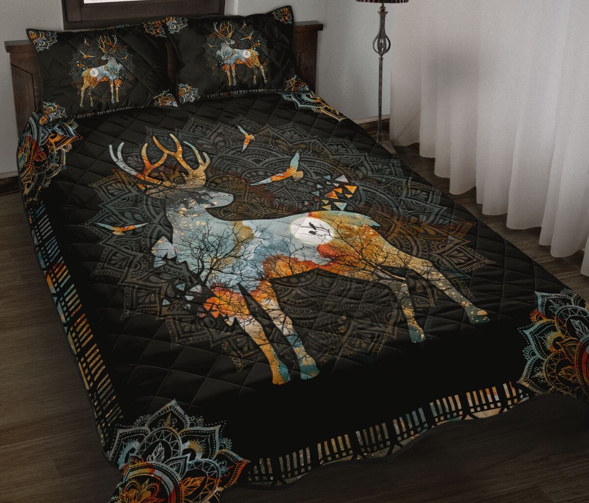 Vintage Mandala Deer Quilt Set LuvinGift