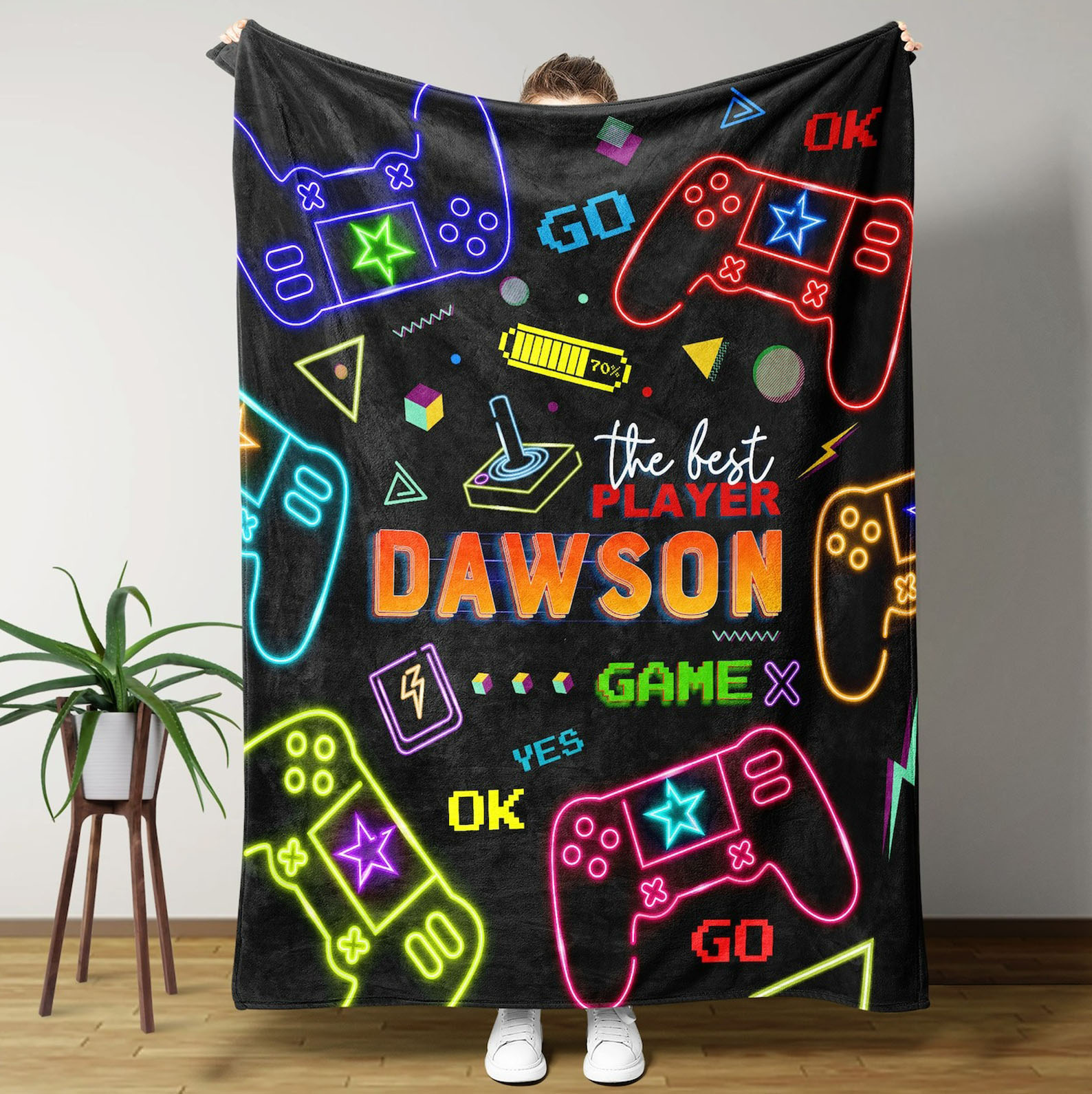 Personalized Gaming Blanket The Best Player Game LuvinGift