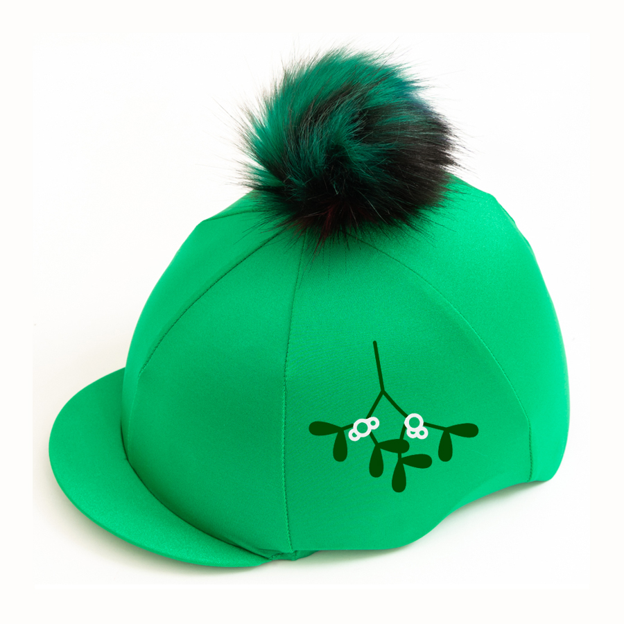 Mistletoe Christmas Riding Hat Cover