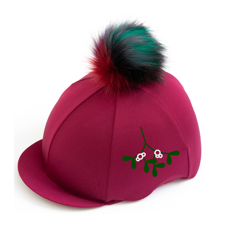 Mistletoe Christmas Riding Hat Cover