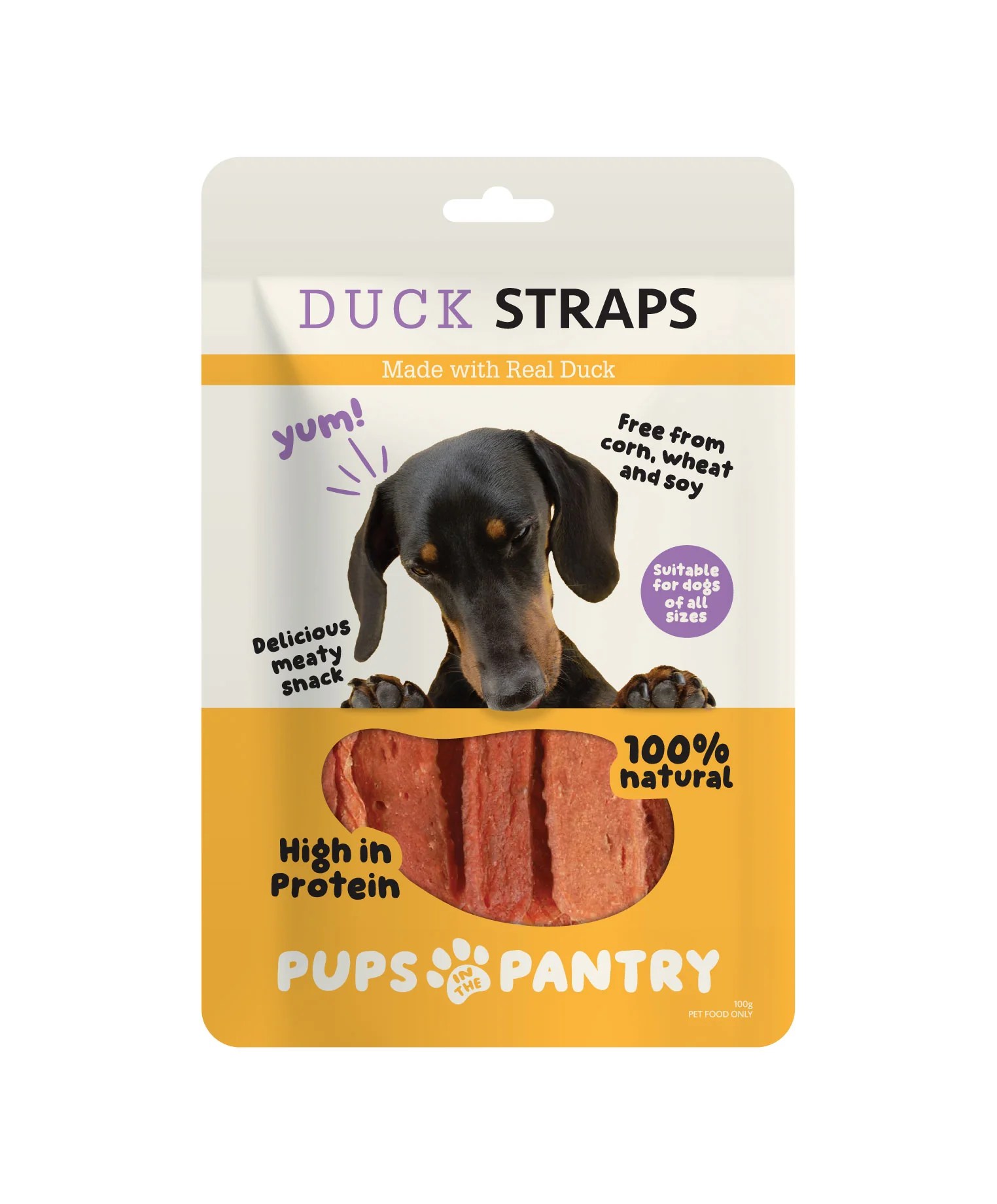 Pups in the Pantry Duck Straps 100g x 10 Lux & Bones
