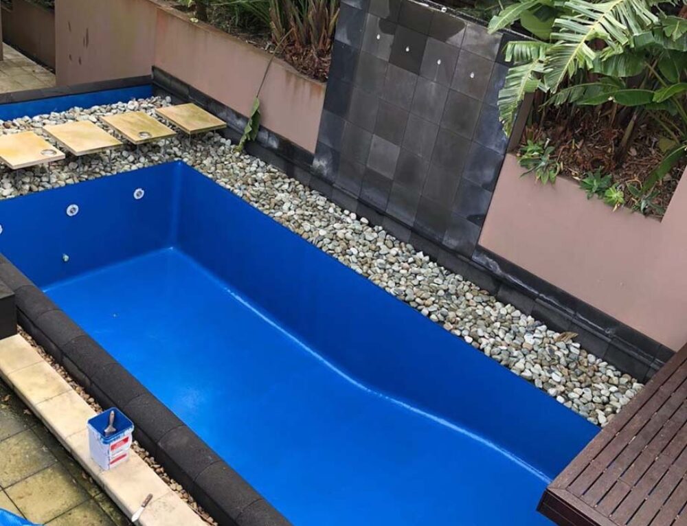 Domestic pool LUXAPOOL® Epoxy pool paint in Devonport colour