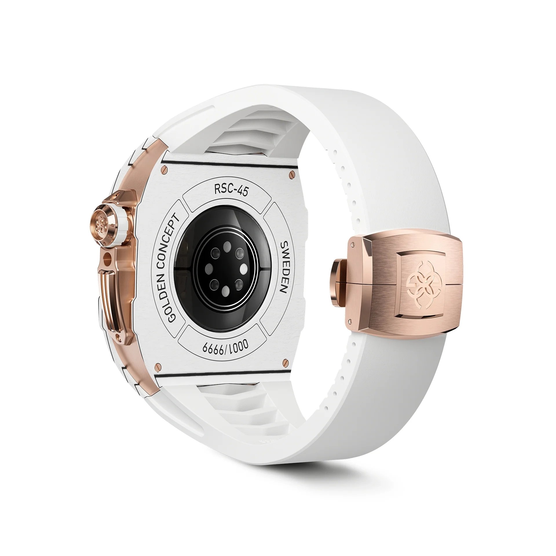 Apple Watch 7 9 Case RSC ALBINO WHITE (White Rubber) LUX AT LAST