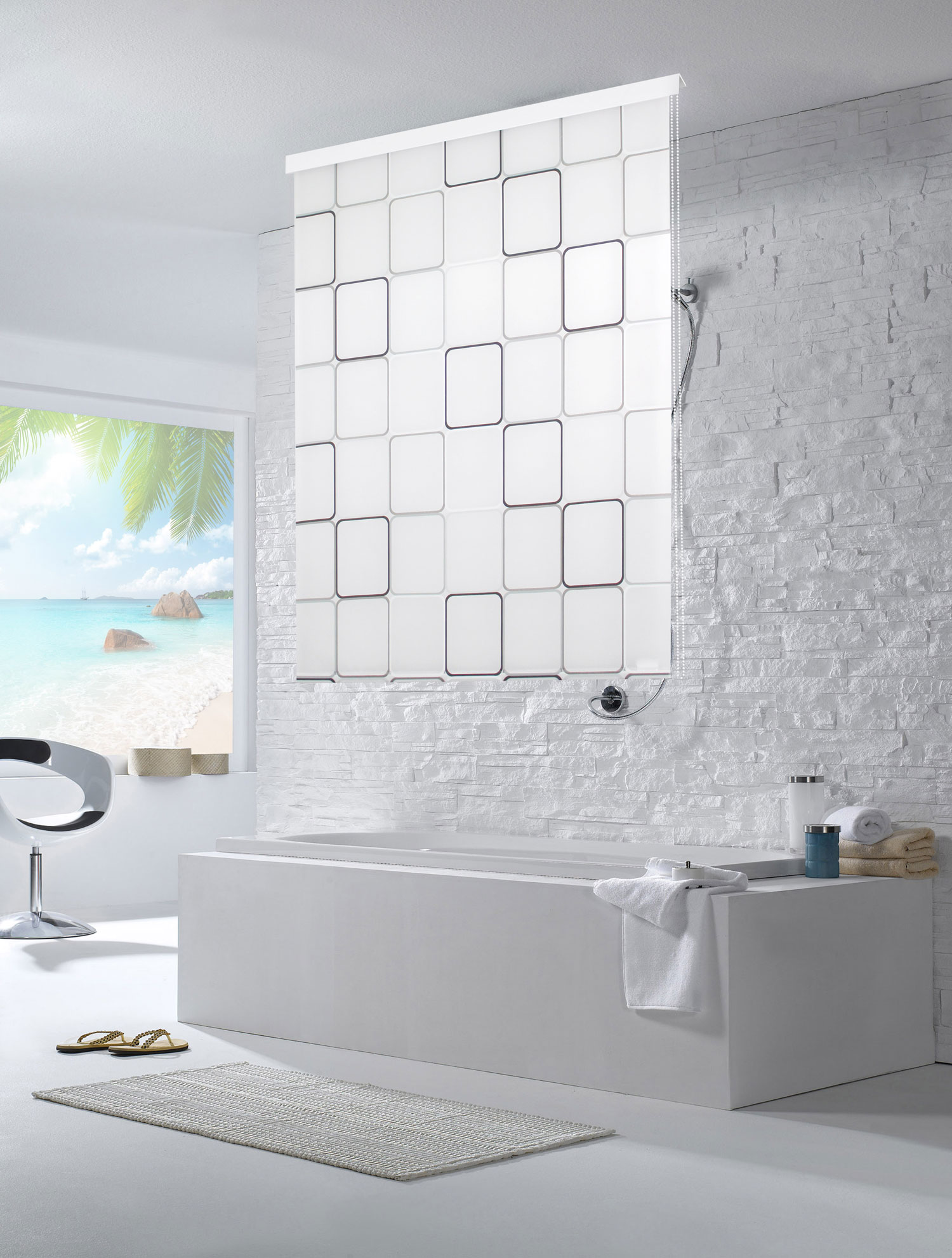 HalbKassetten Tenda a Rullo Doccia Della Avvolgibile Gru Fune