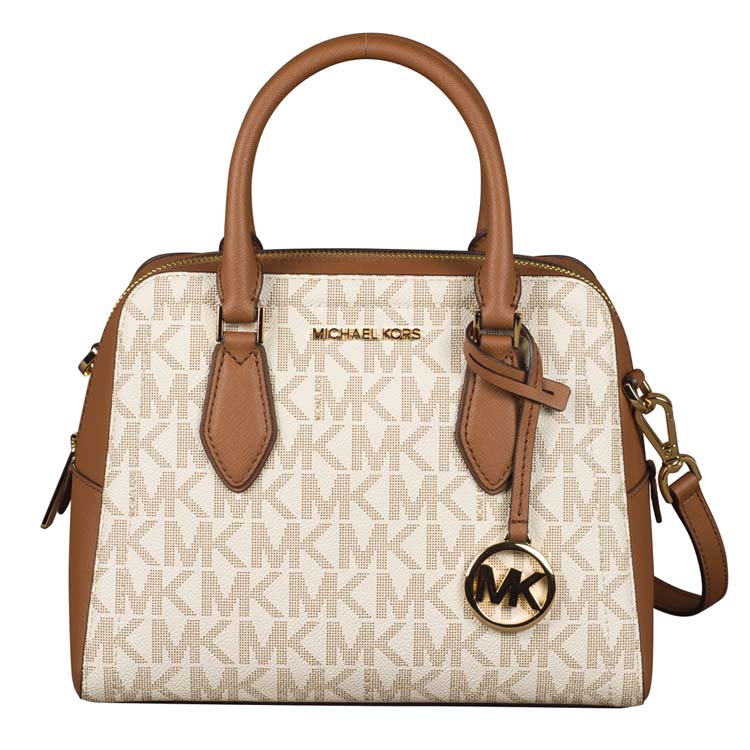 Michael Kors Ayden Dome Satchel in Vanilla Luggage at Luxe Purses