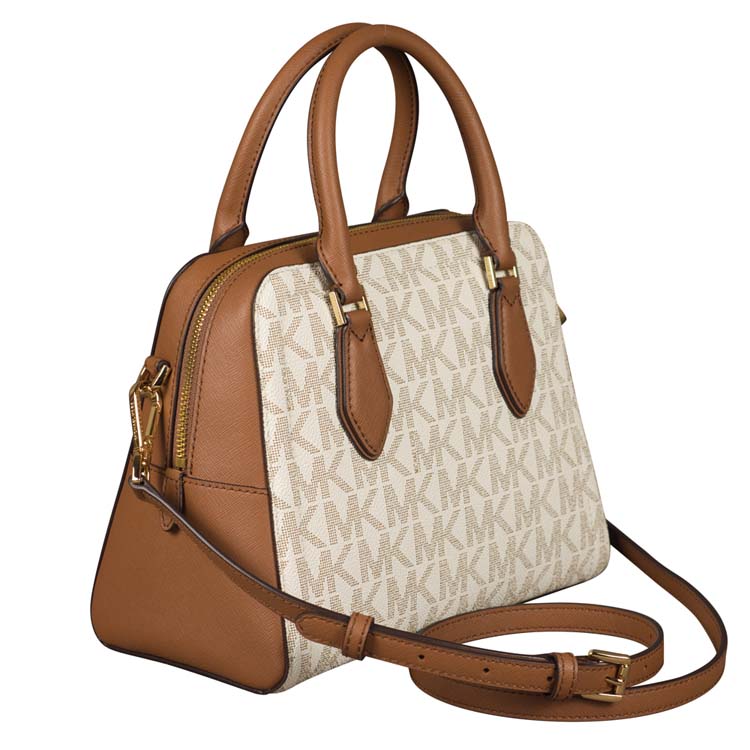 Michael Kors Ayden Dome Satchel in Vanilla Luggage at Luxe Purses