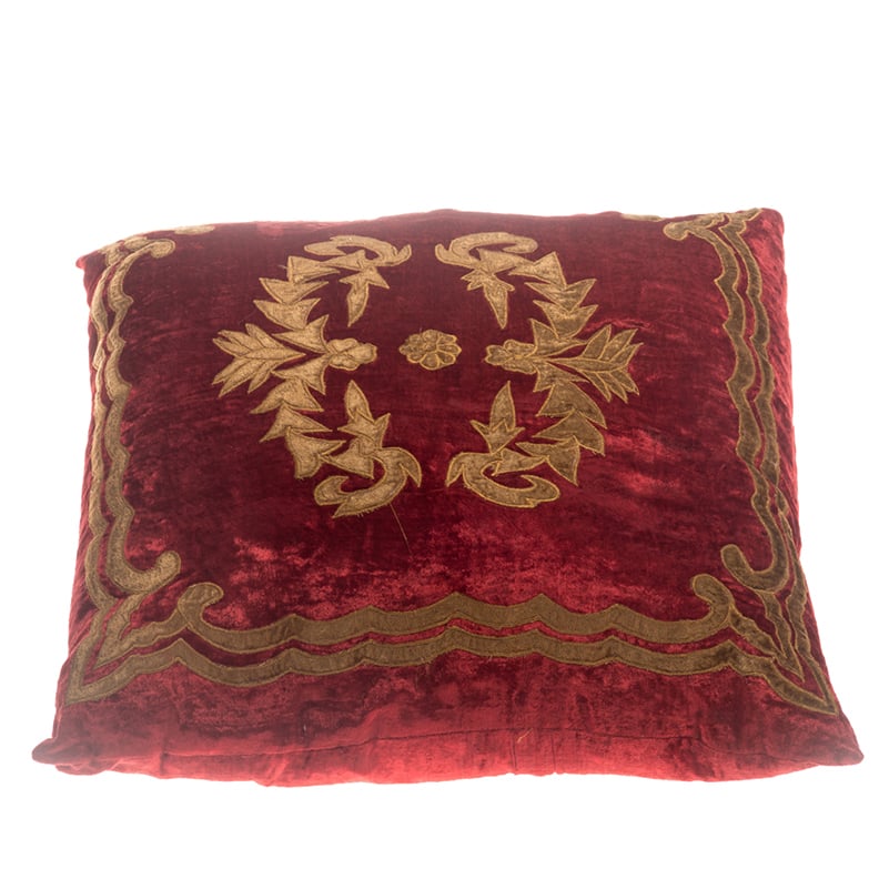 Rent Velvet Pattern Pillow Red Pillows in Montreal, Ottawa, Québec