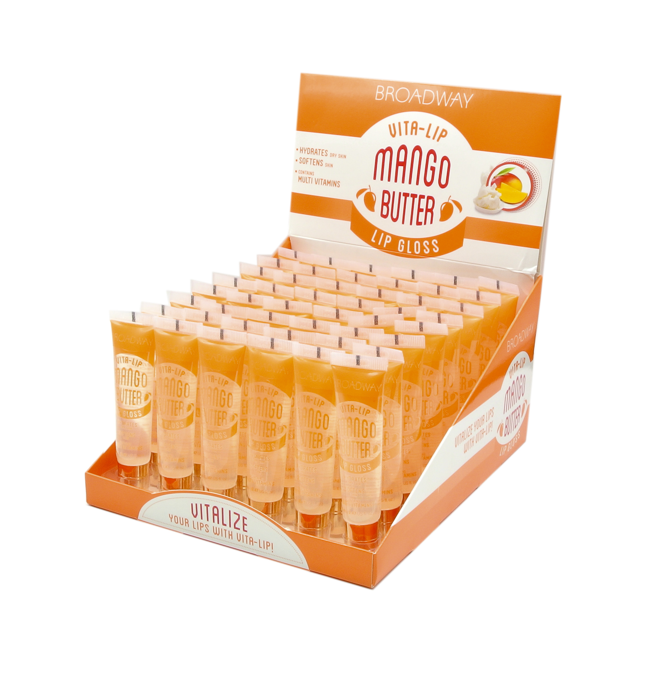 KISSBroadway Mango Butter Lip Gloss (48PC) Luxi Cosmetics