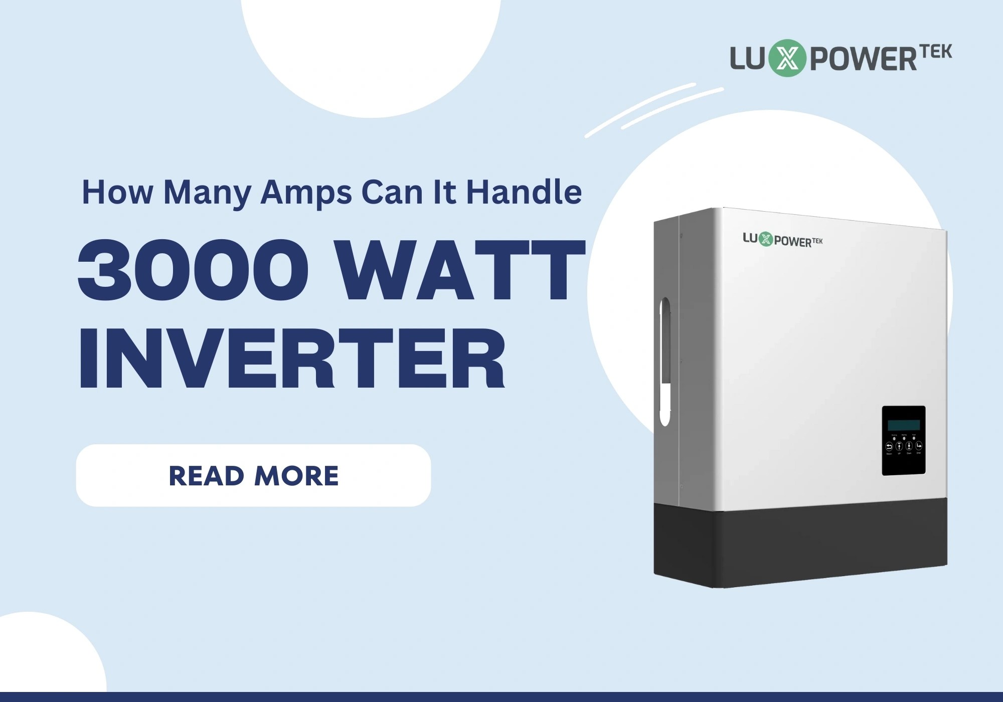 How Many Amps Can a 3000Watt Inverter Generator Handle