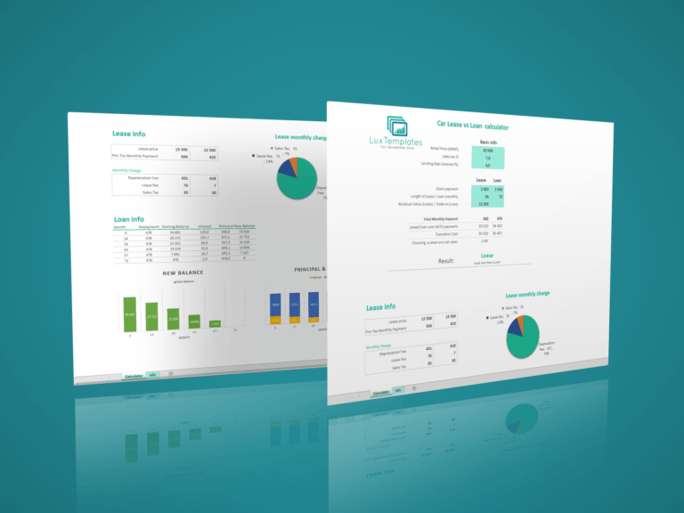 Car Lease vs Loan Excel Spreadsheet LuxTemplates