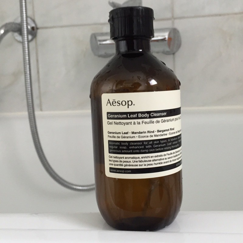 Aesop Geranium Leaf Body Cleanser must have. Luxury Activist