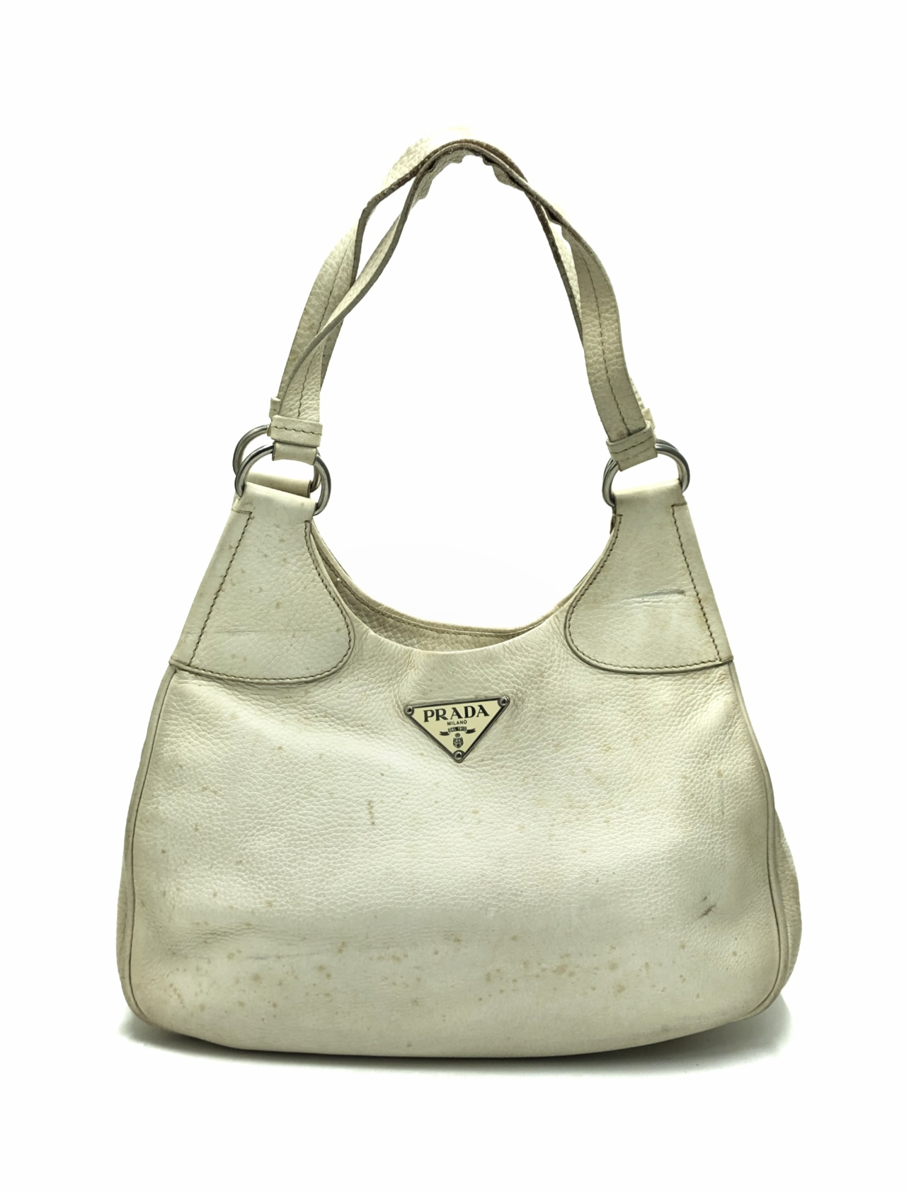 Prada White Leather Hobo Bag Literacy Basics