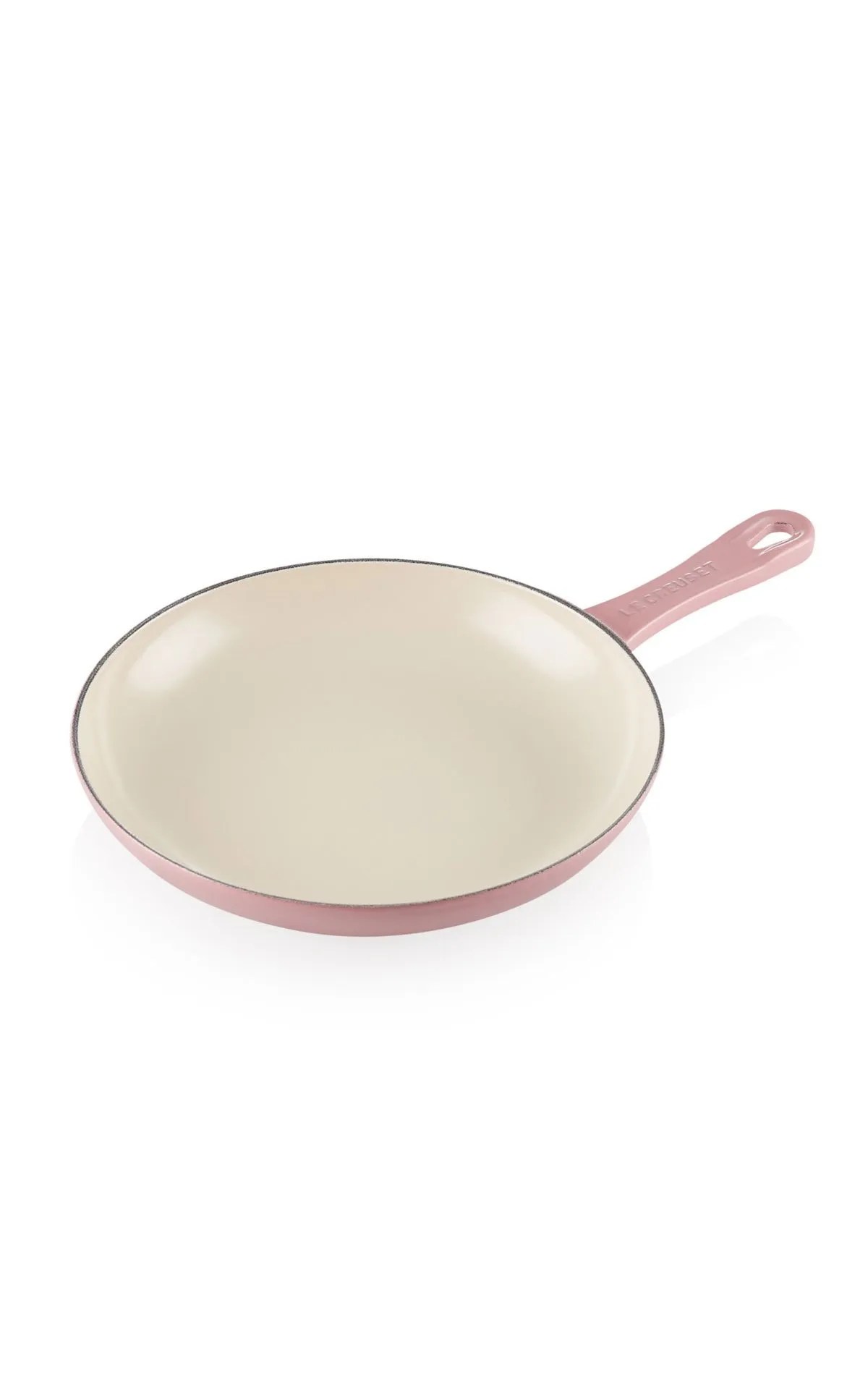 Le Creuset 24cm Omelette Pan Cast Iron Rose Pink Luxurykitchen4u
