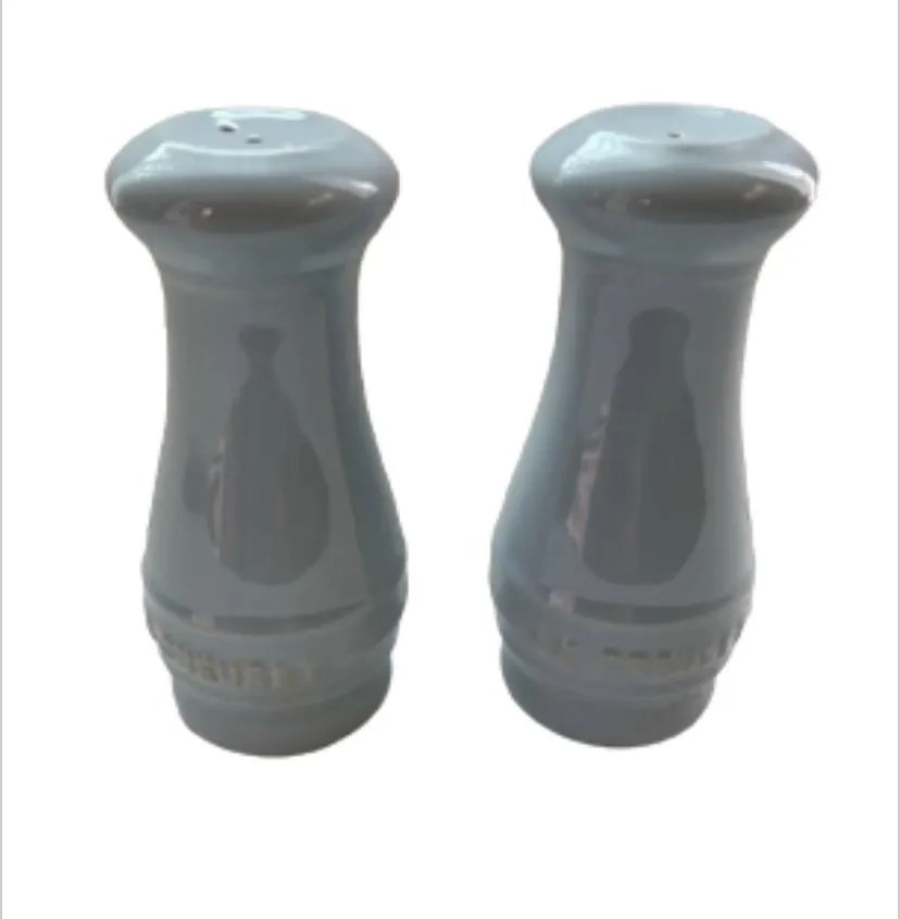 Le Creuset Salt and Pepper Shakers Coastal Blue Luxurykitchen4u
