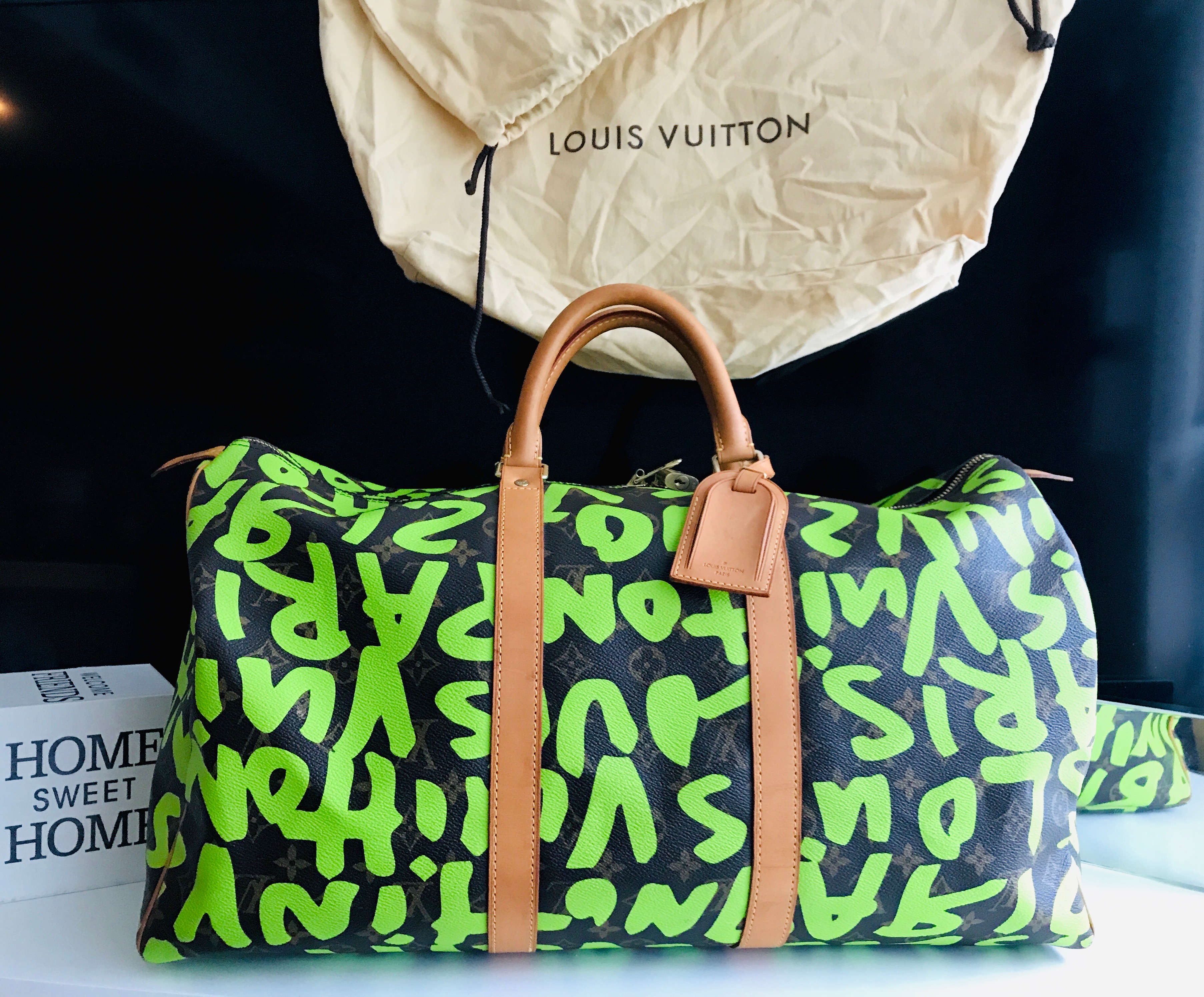 Louis Vuitton Duffle Bag Neon Straps