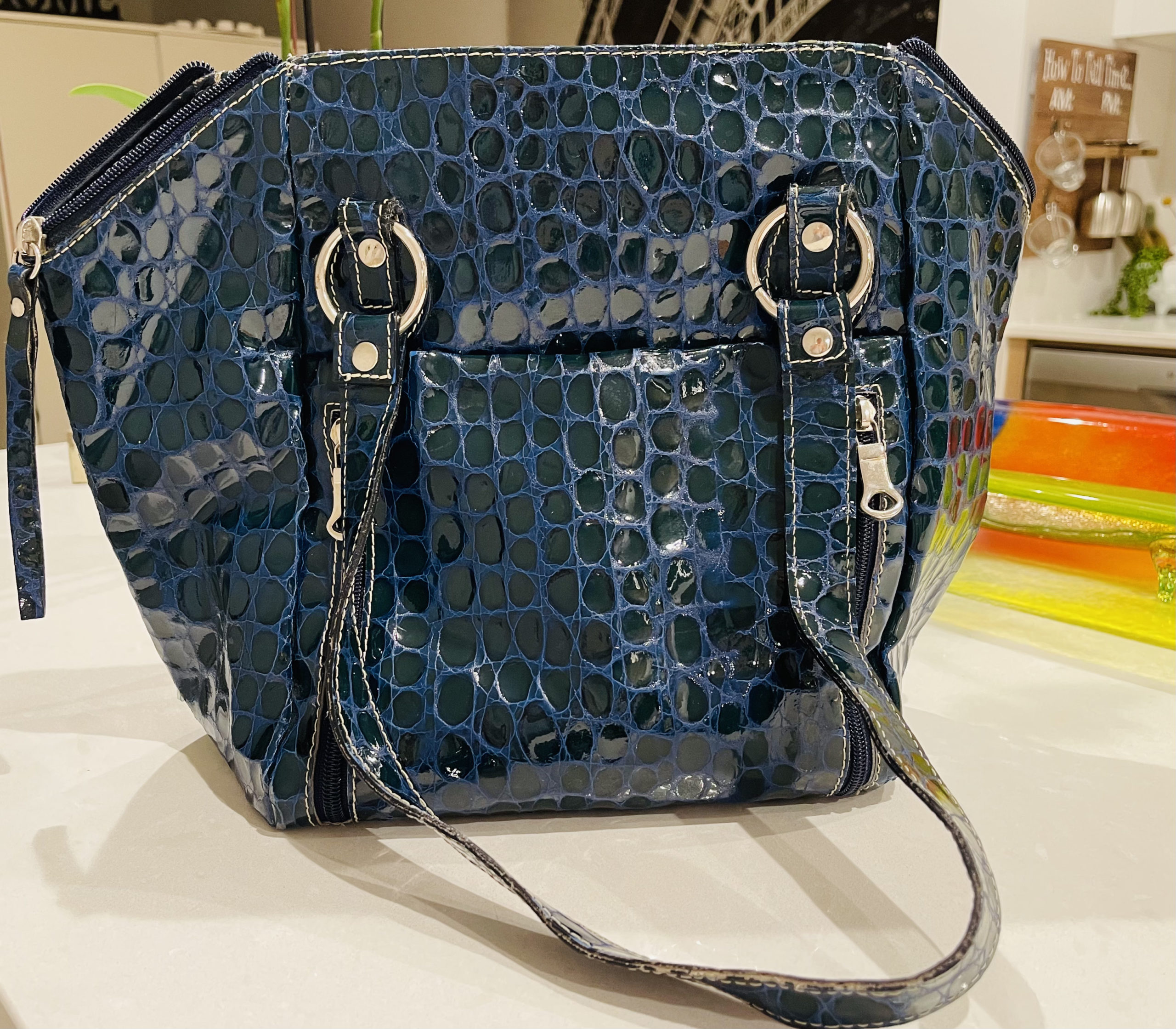 Regina Blue Large Tote Bag