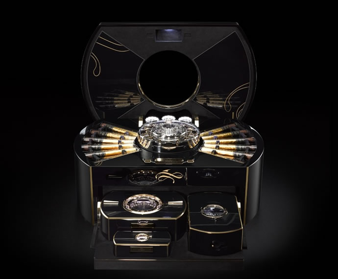 The million dollar Imperiali Genève Cigar Chest arrives with a