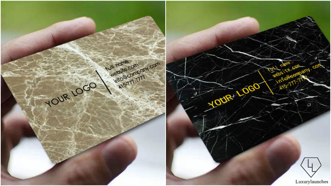 These are the world’s very first real marble business cards