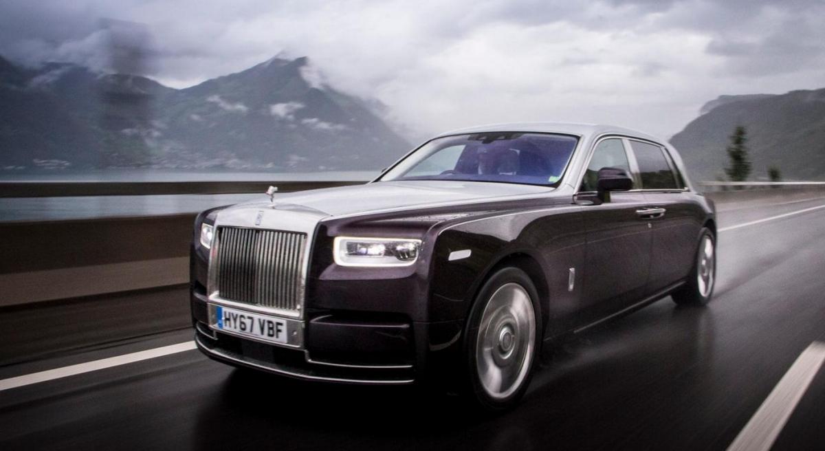 RollsRoyce Phantom VIII driving the world’s quietest car in the Swiss