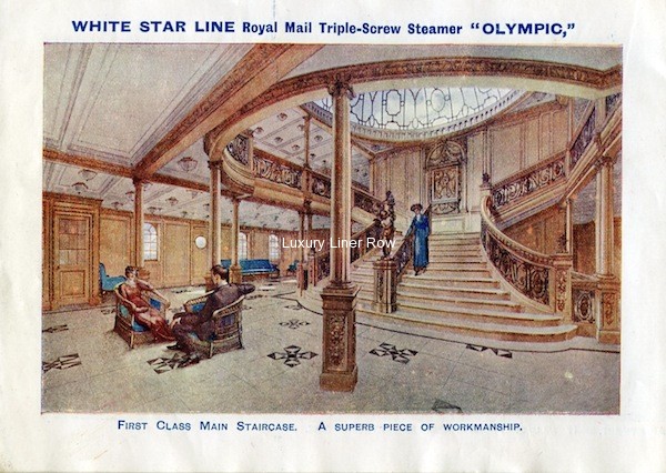 RMS Olympic Brochure, PreWorld War I Color Luxury Liner Row