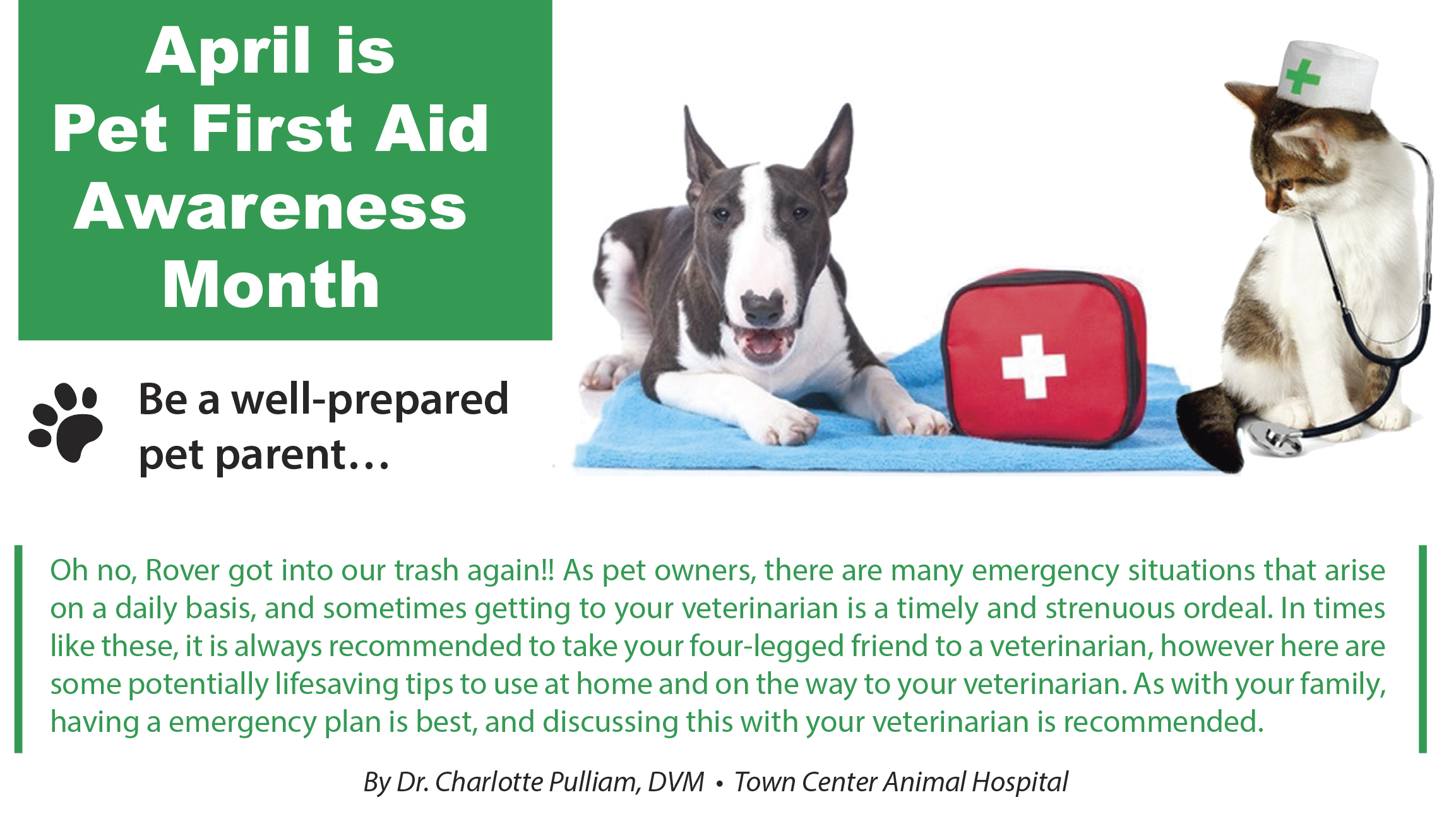 Pet First Aid Awareness Month