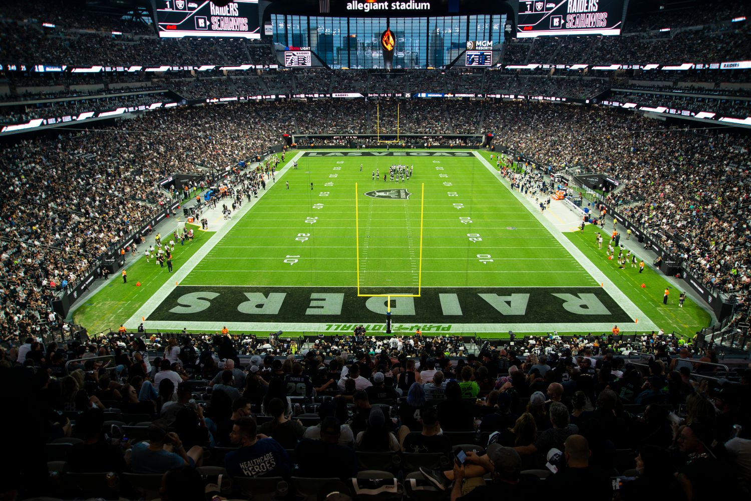 Raiders Open Allegiant Stadium To Fans For First Time; Waves Of Fans