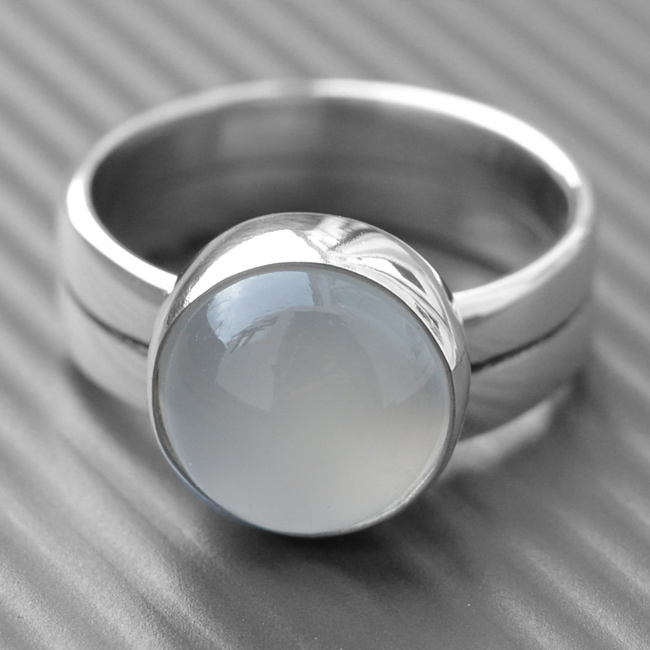 Moonstone Engagement Ring LWSilver