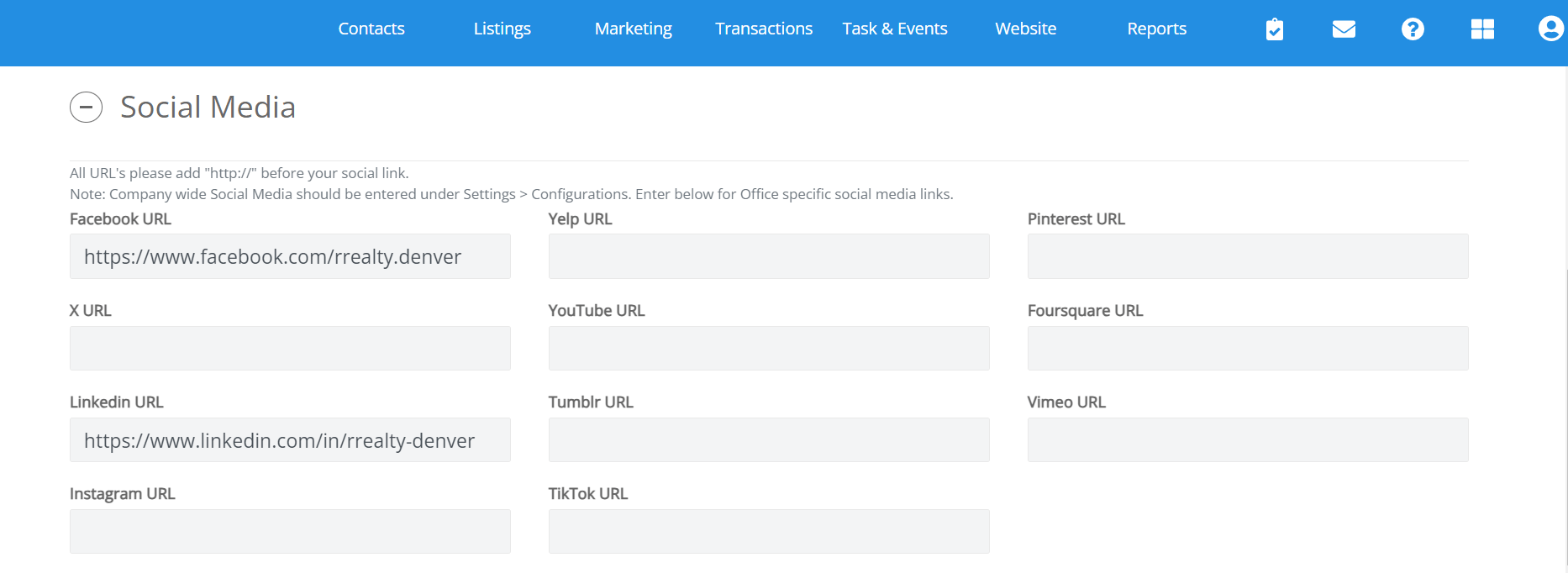 Create an office (Propertybase GO)