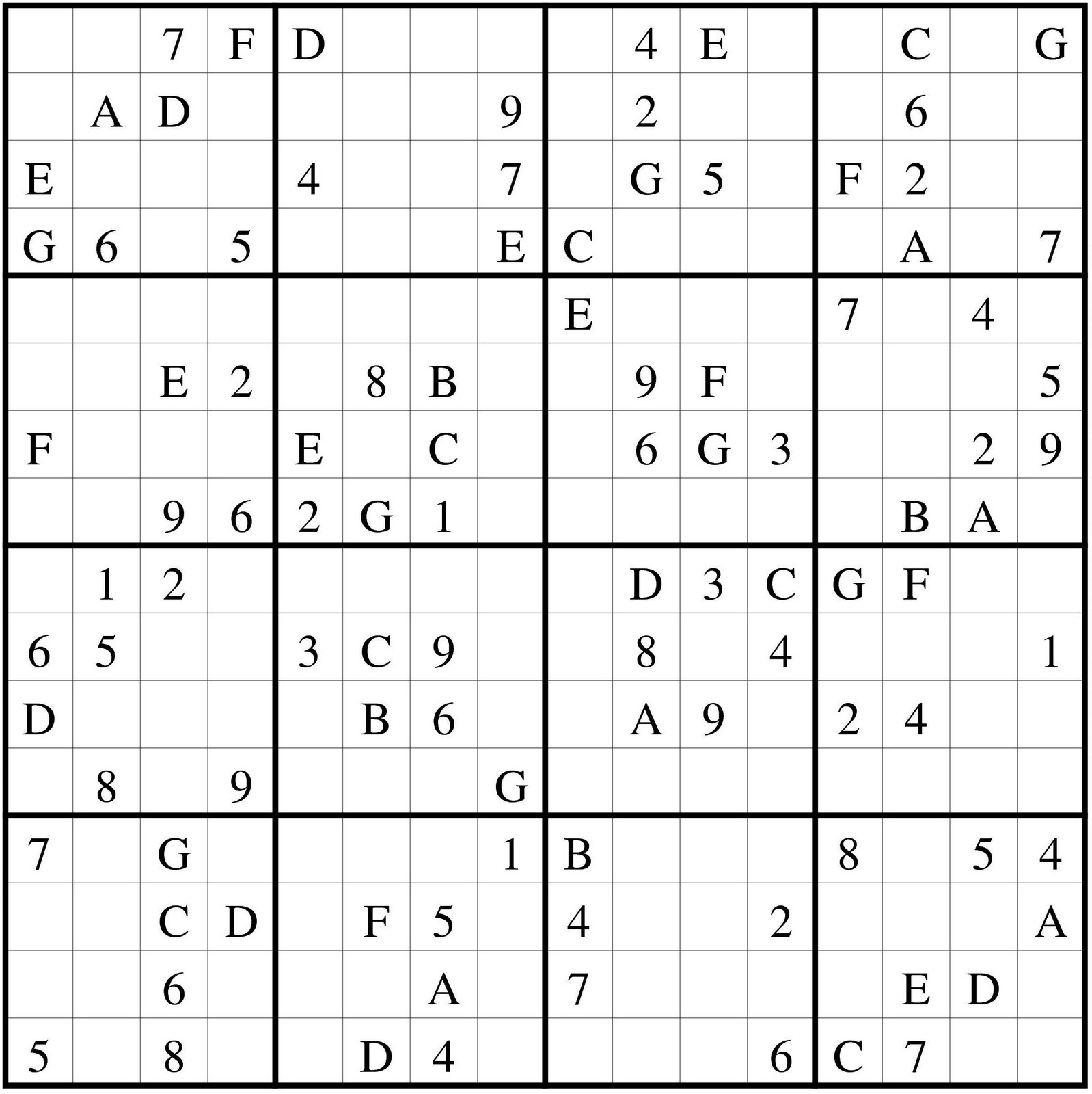 Mega Sudoku 16X16 Para Imprimir Printable Template Free Lyana Printable Sudoku