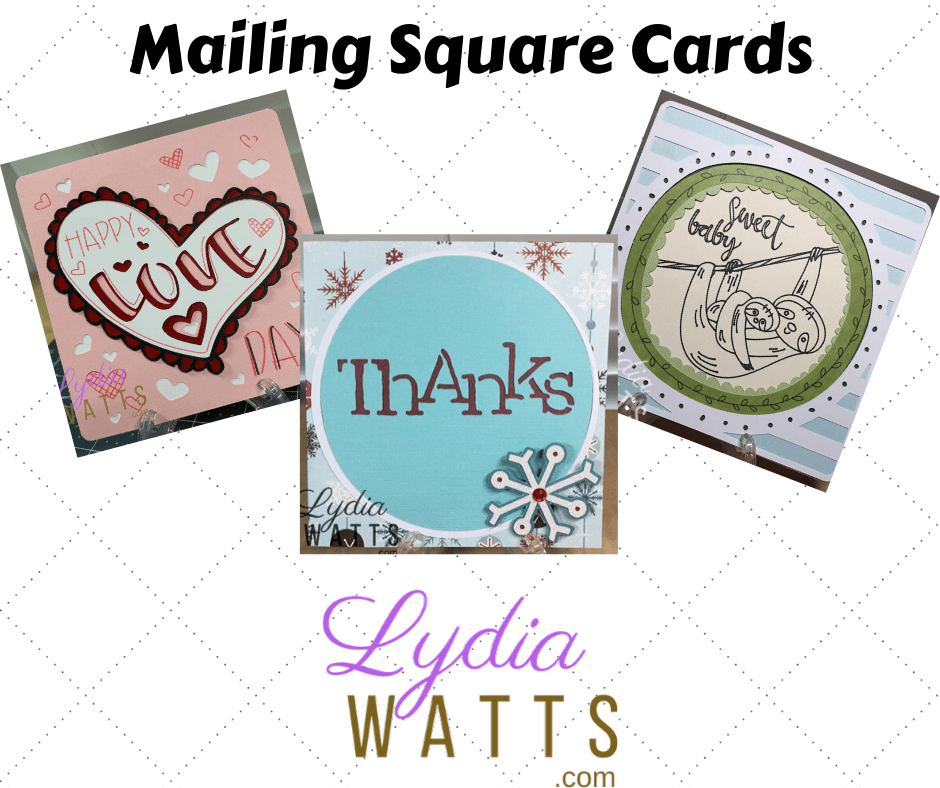 "Help! How do I mail a square card?" • Lydia Watts