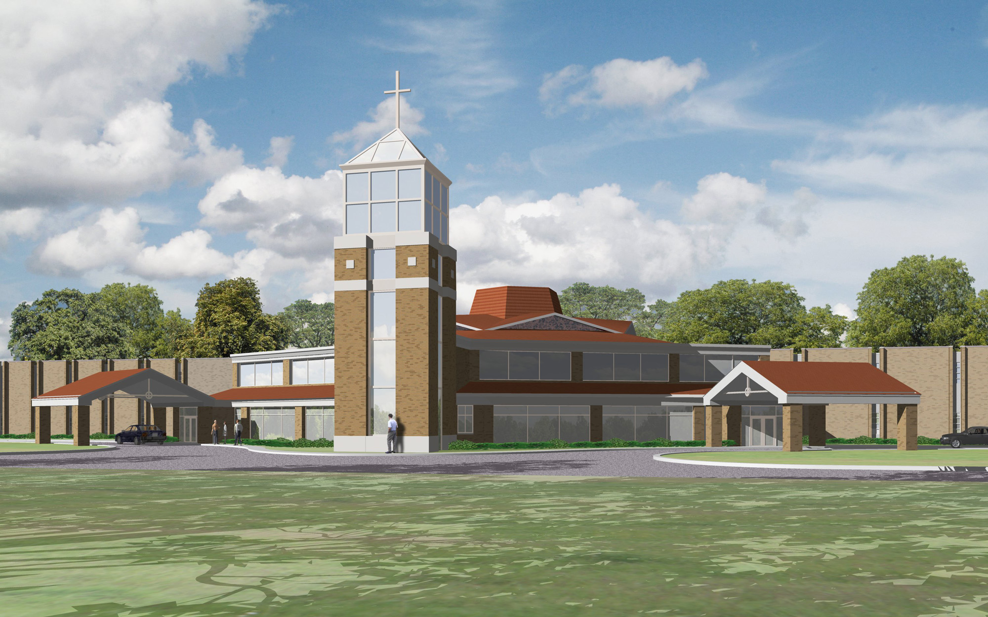 Lone Oak First Baptist Church_Rendering Lyle Cook Martin