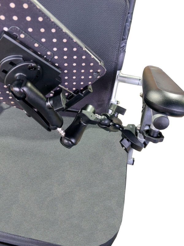 Heavy Duty Adjustable iPad Holder for wheelchair electric and manual
