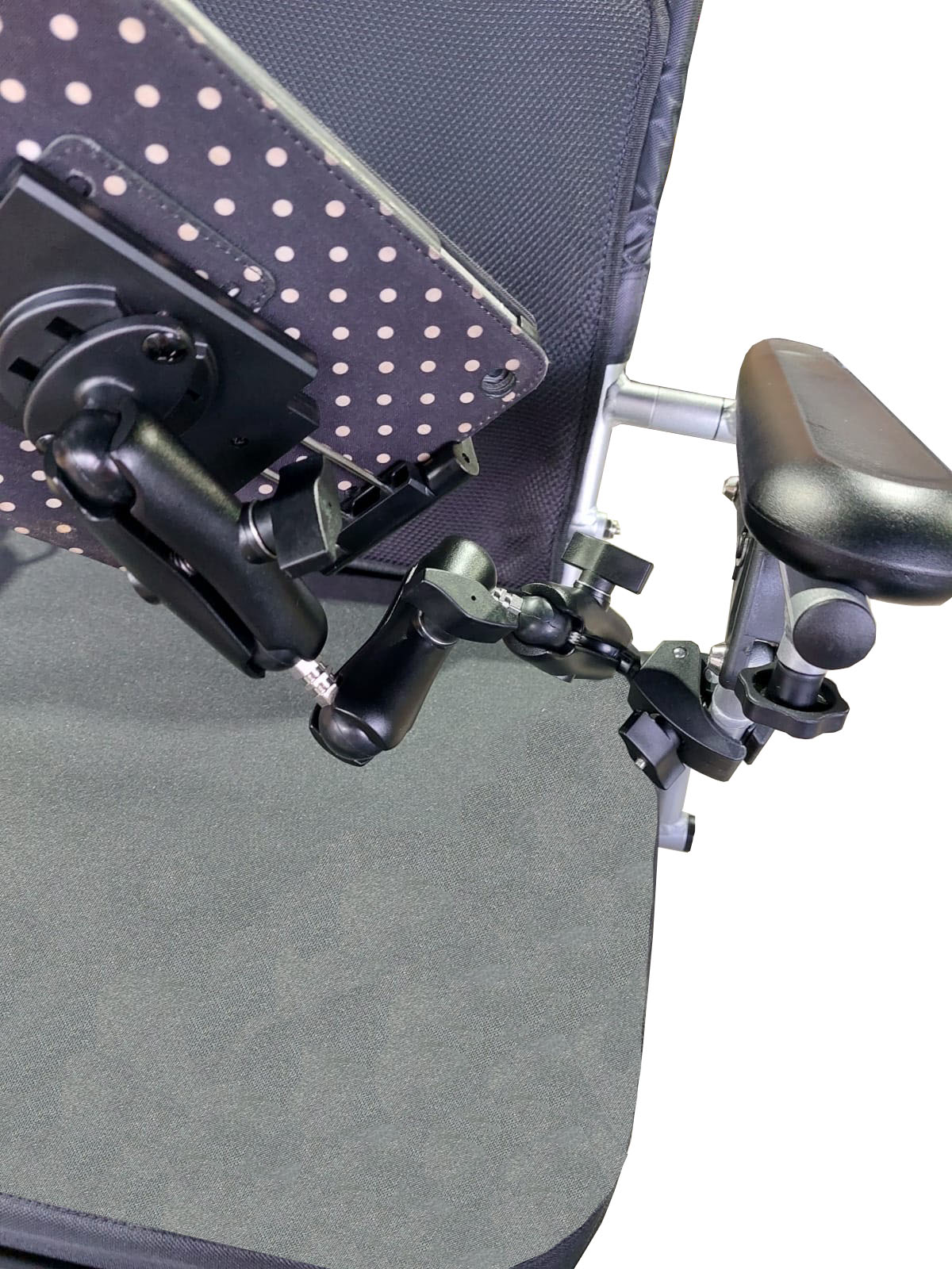 Heavy Duty Adjustable iPad Holder for wheelchair electric and manual