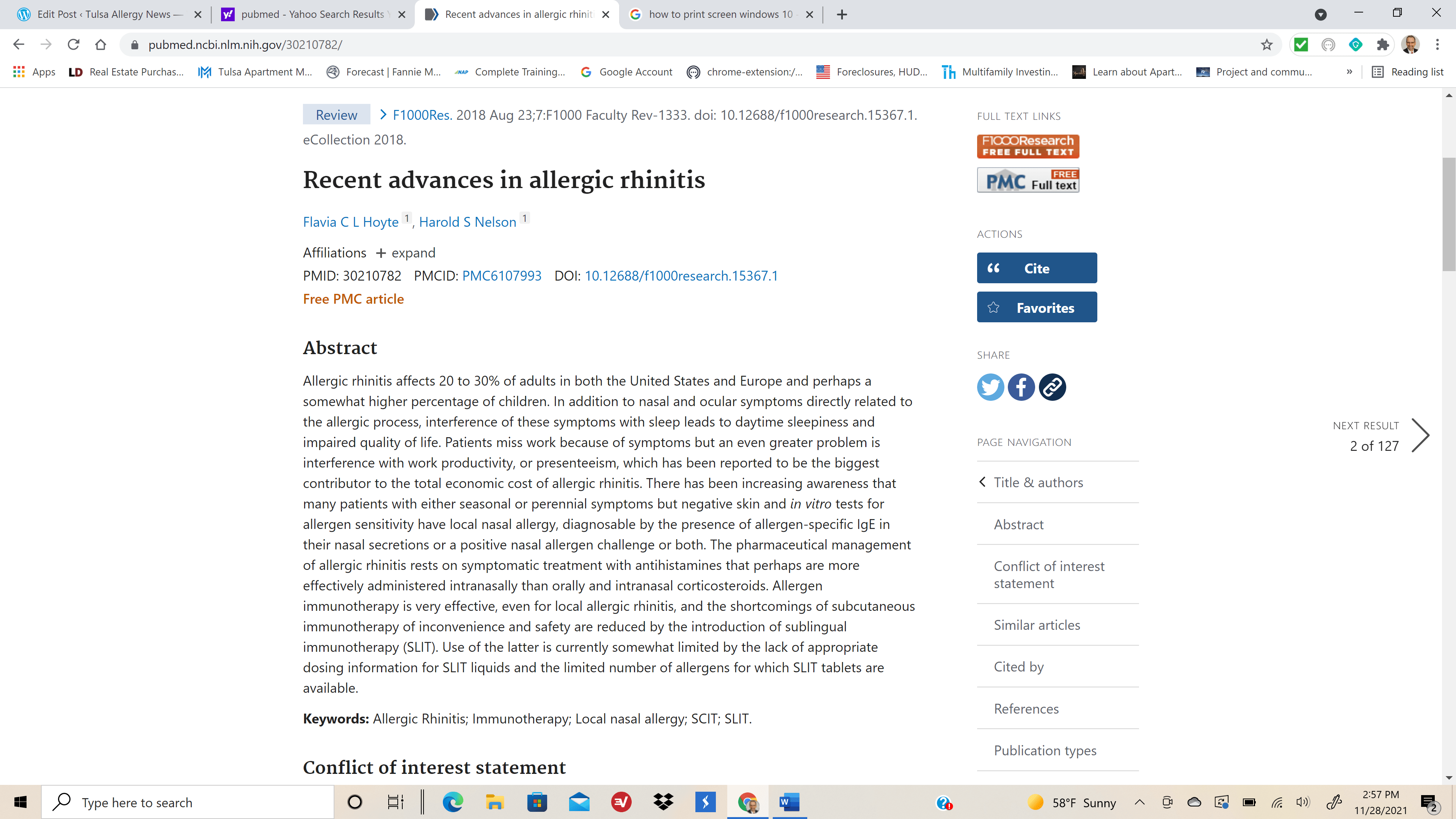 Tulsa Allergy News Help with Allergies, Asthma, and Sinus Conditions