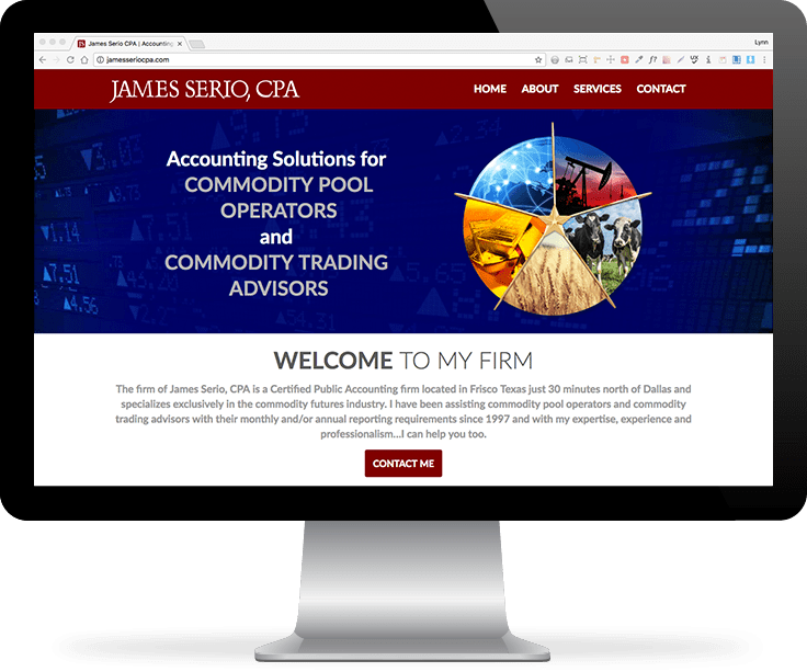 James Serio, CPA site Lynn Fleck Creative