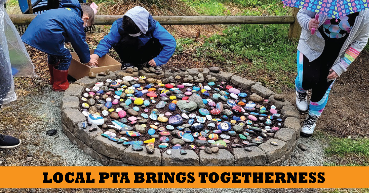 Beverly Elementary PTA organized a rock garden for Earth Day Lynnwood