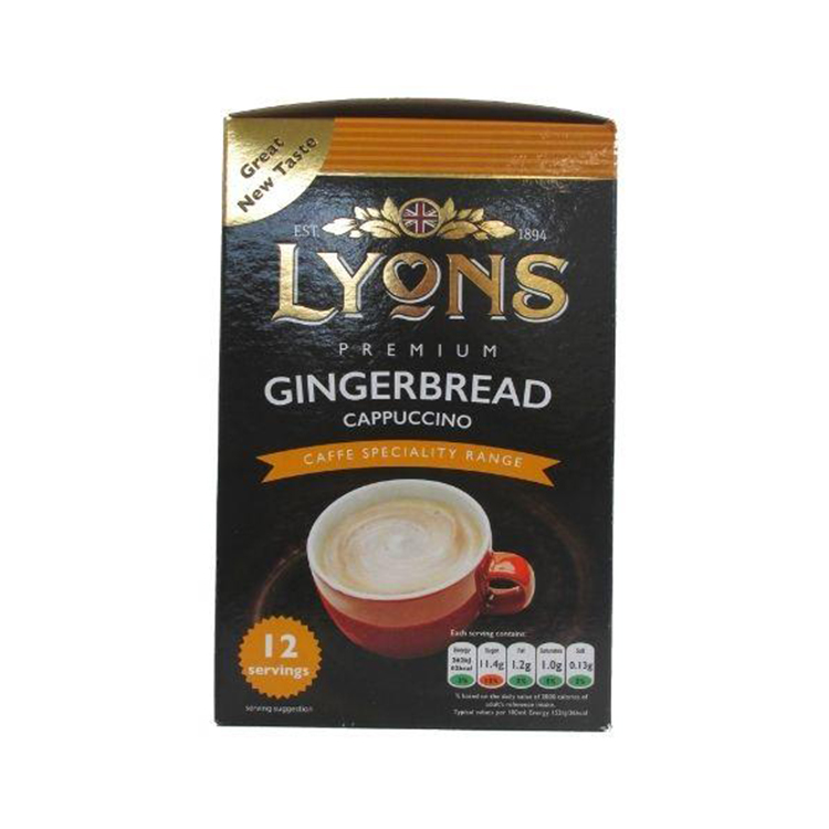 Lyons Gingerbread Cappuccino (12 sachets)Lyons Instant Coffee