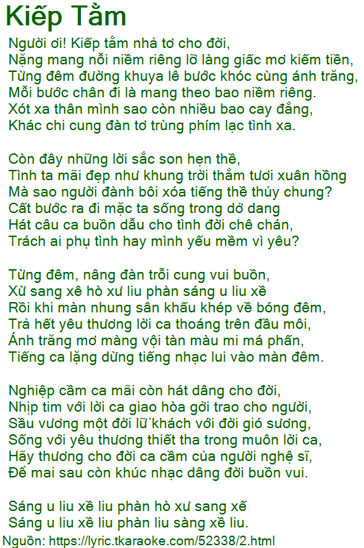 Kiep Tam [co nhac nghe]