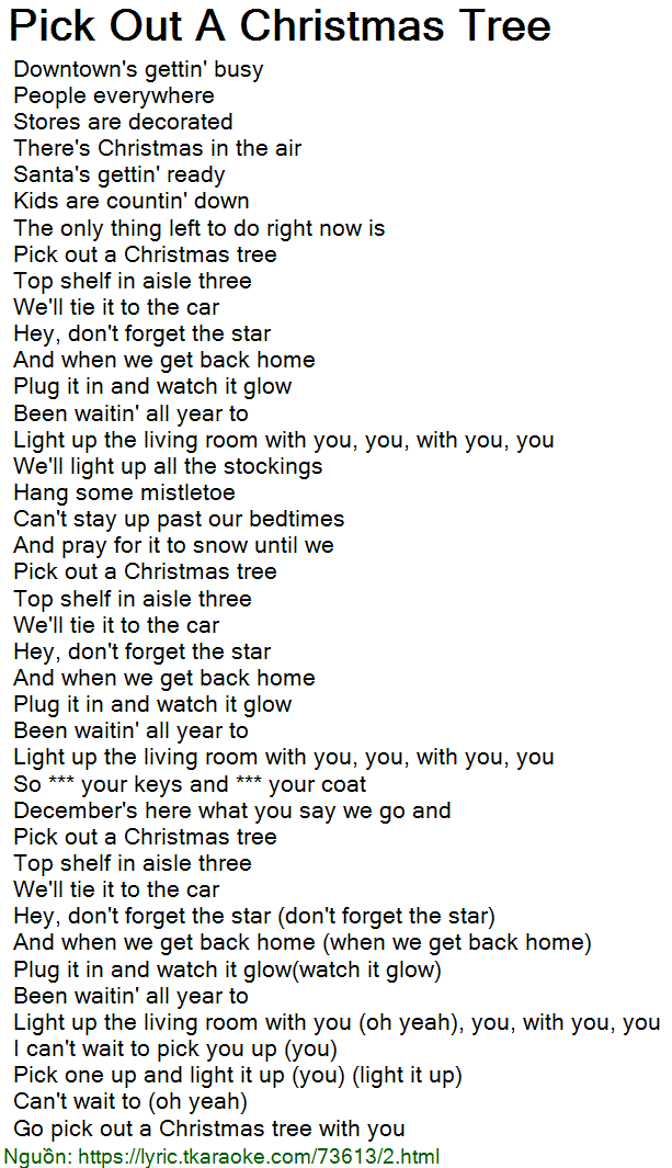 Pick Out A Christmas Tree [có nhạc nghe]